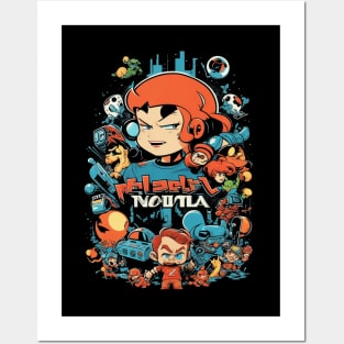 Fantasy retro gaming theme art T-Shirt Posters and Art